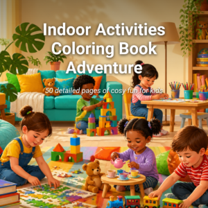 Indoor Activities Coloring Book Adventure