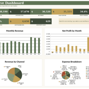 Small Business Command Center Spreadsheet Bundle for Excel & Google Sheets