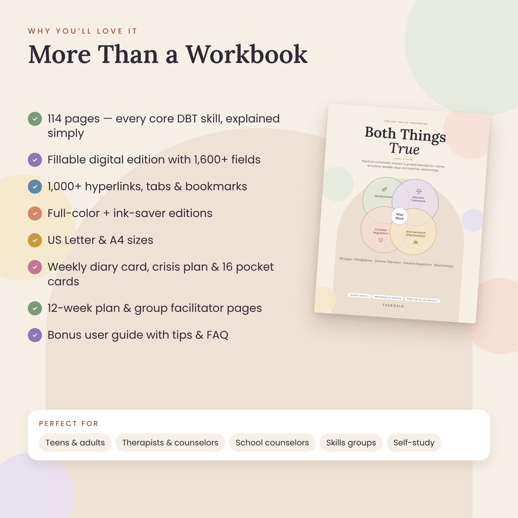 Why choose Both Things True DBT workbook: features and who it is for