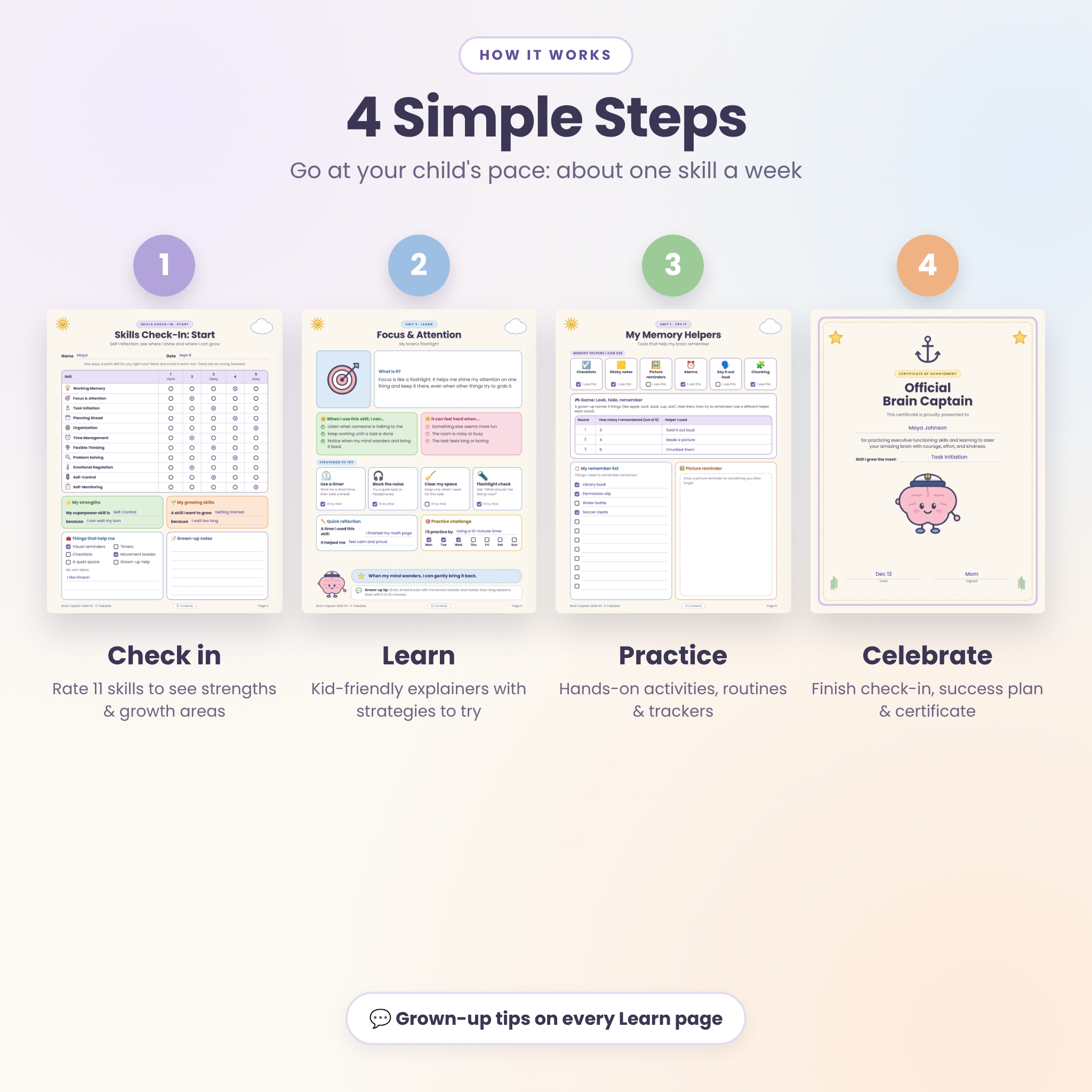 How the Brain Captain Skills Kit works in 4 steps