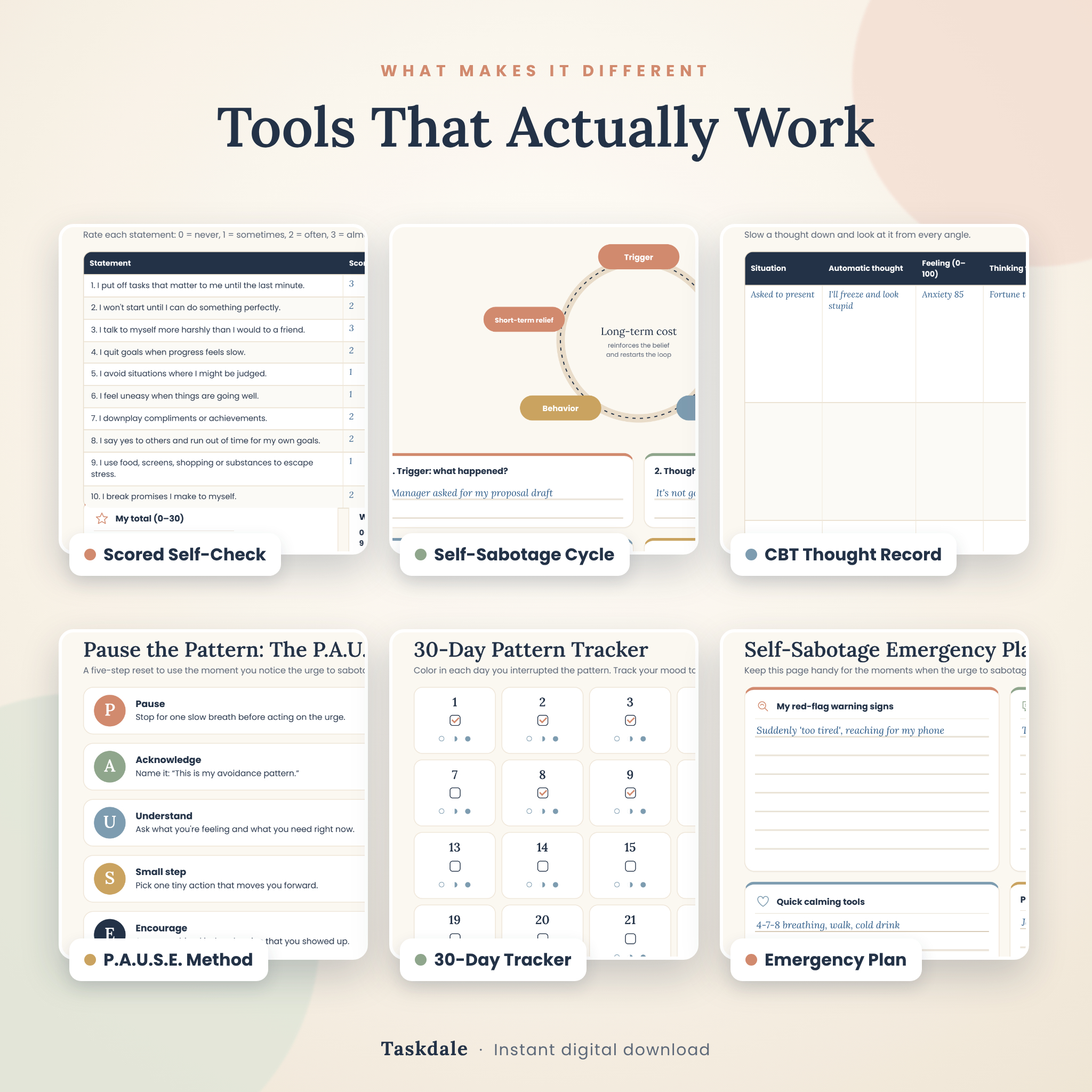 Break the Loop self-sabotage workbook by Taskdale