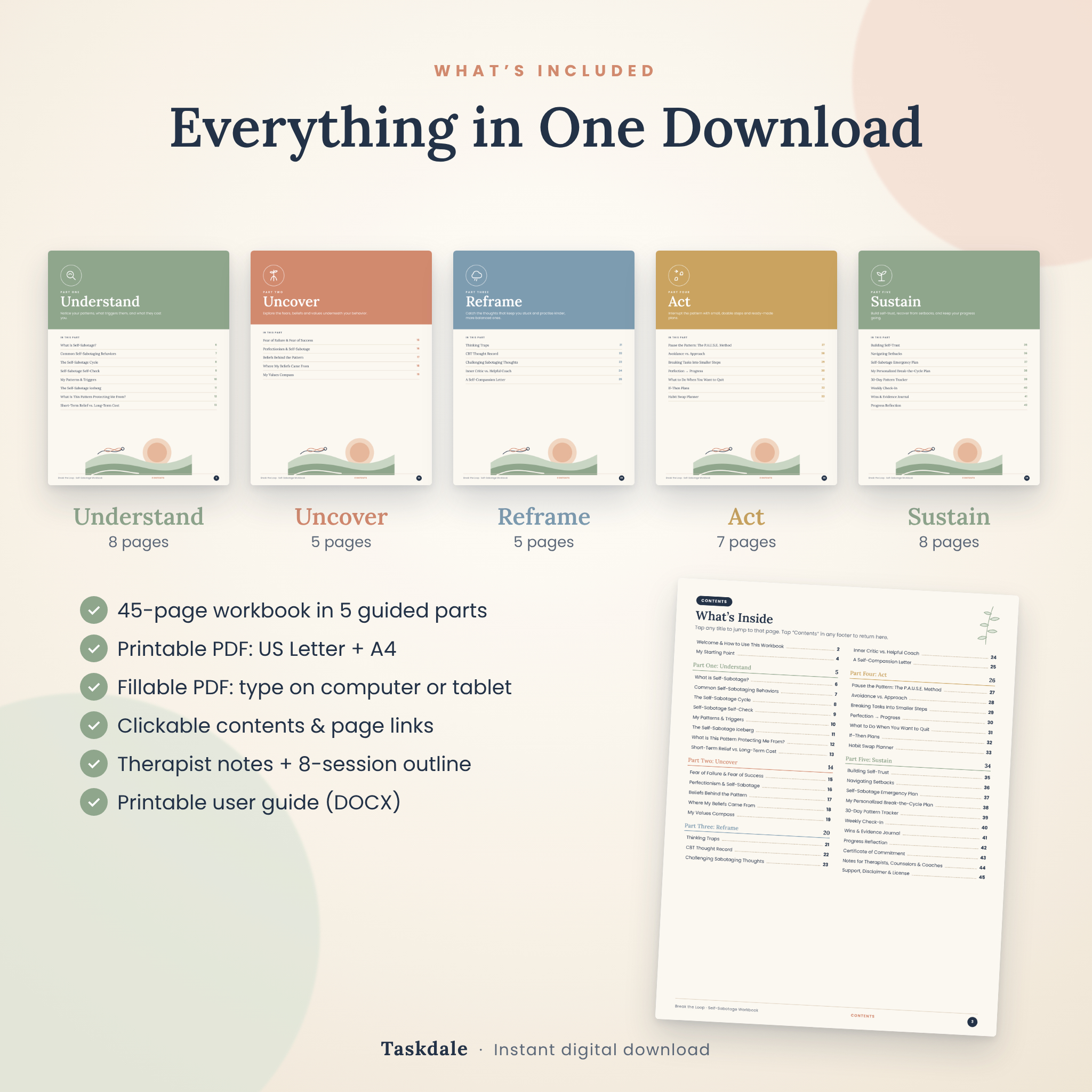 Break the Loop self-sabotage workbook by Taskdale