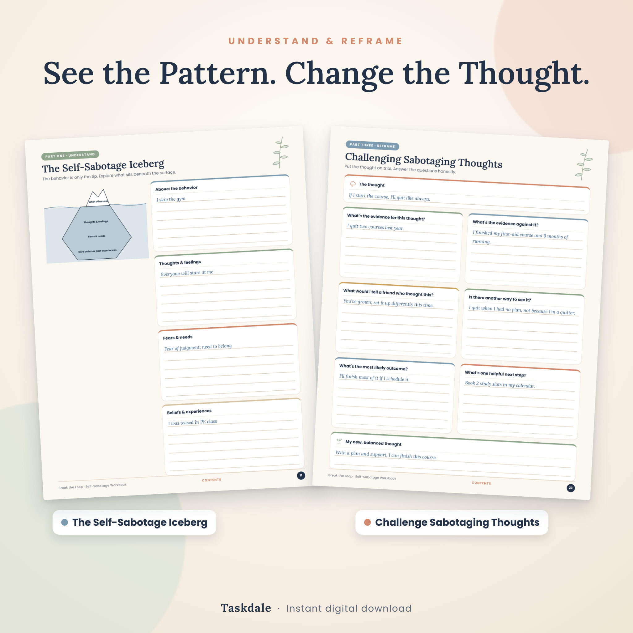 Break the Loop self-sabotage workbook by Taskdale