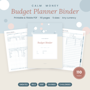 Calm Money Budget Binder printable budget planner 01