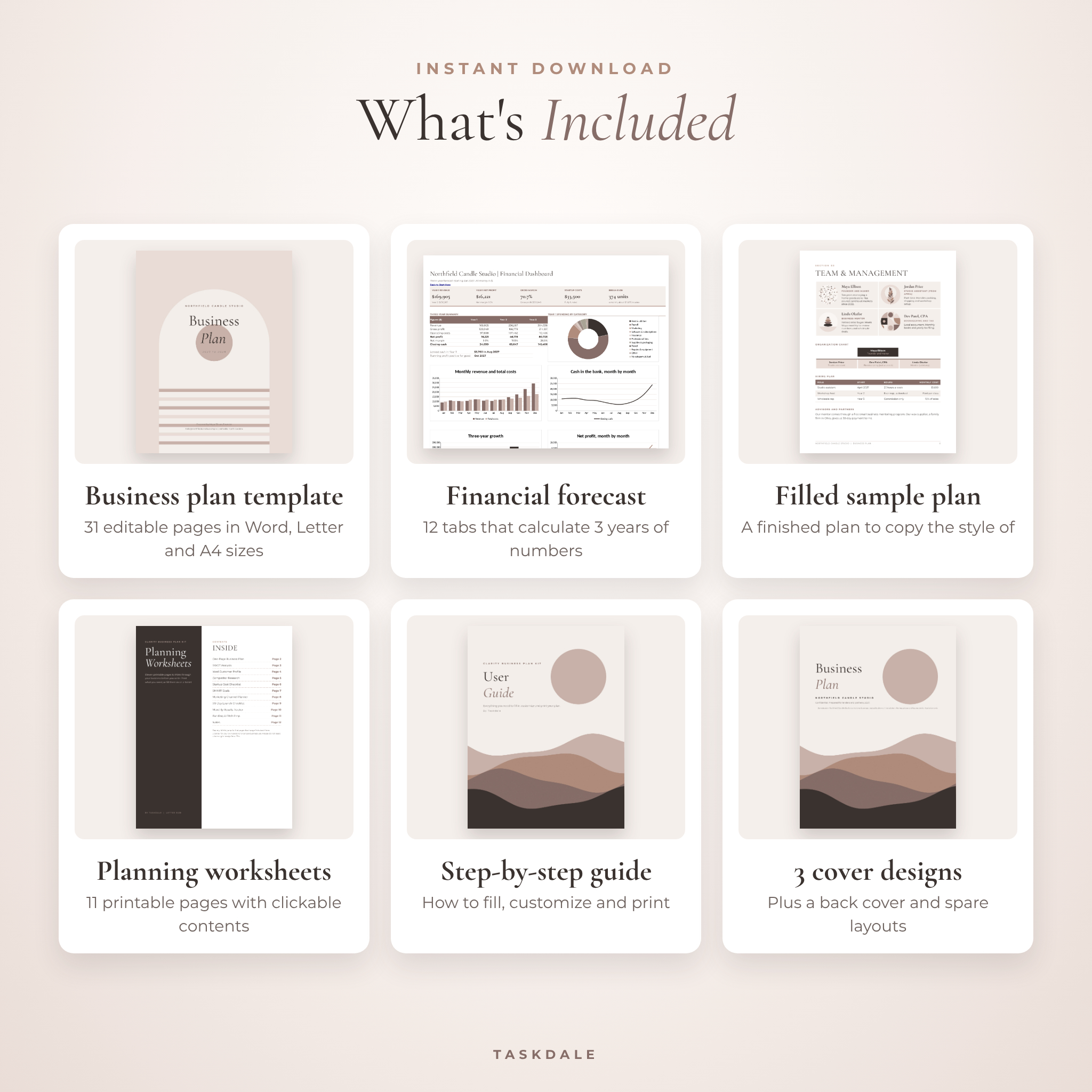 What is included in the Clarity Business Plan Kit