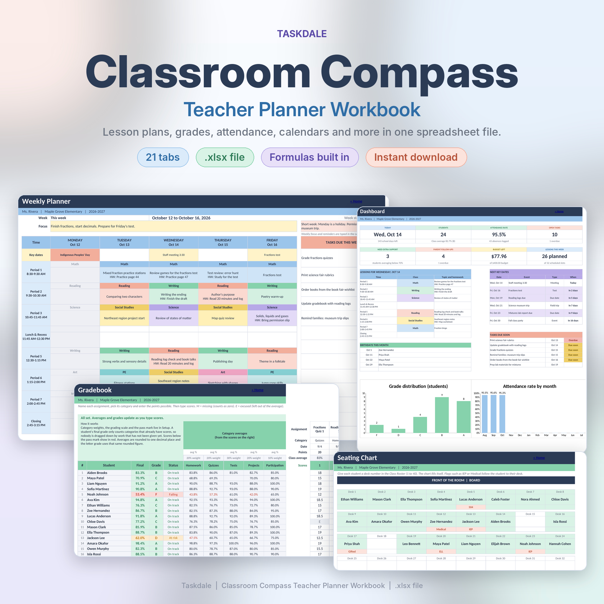Classroom Compass Teacher Planner Workbook