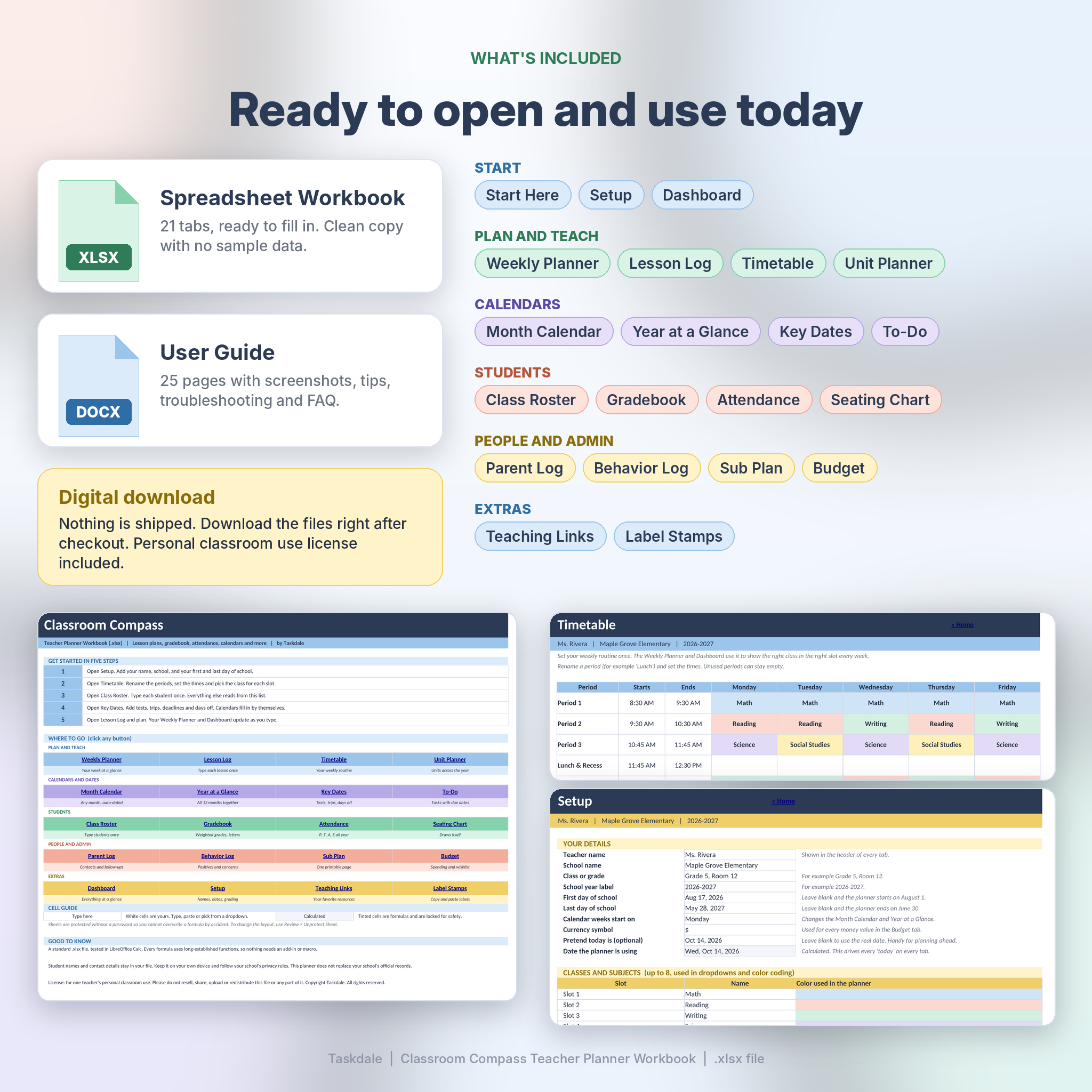 Classroom Compass Teacher Planner Workbook - Image 3