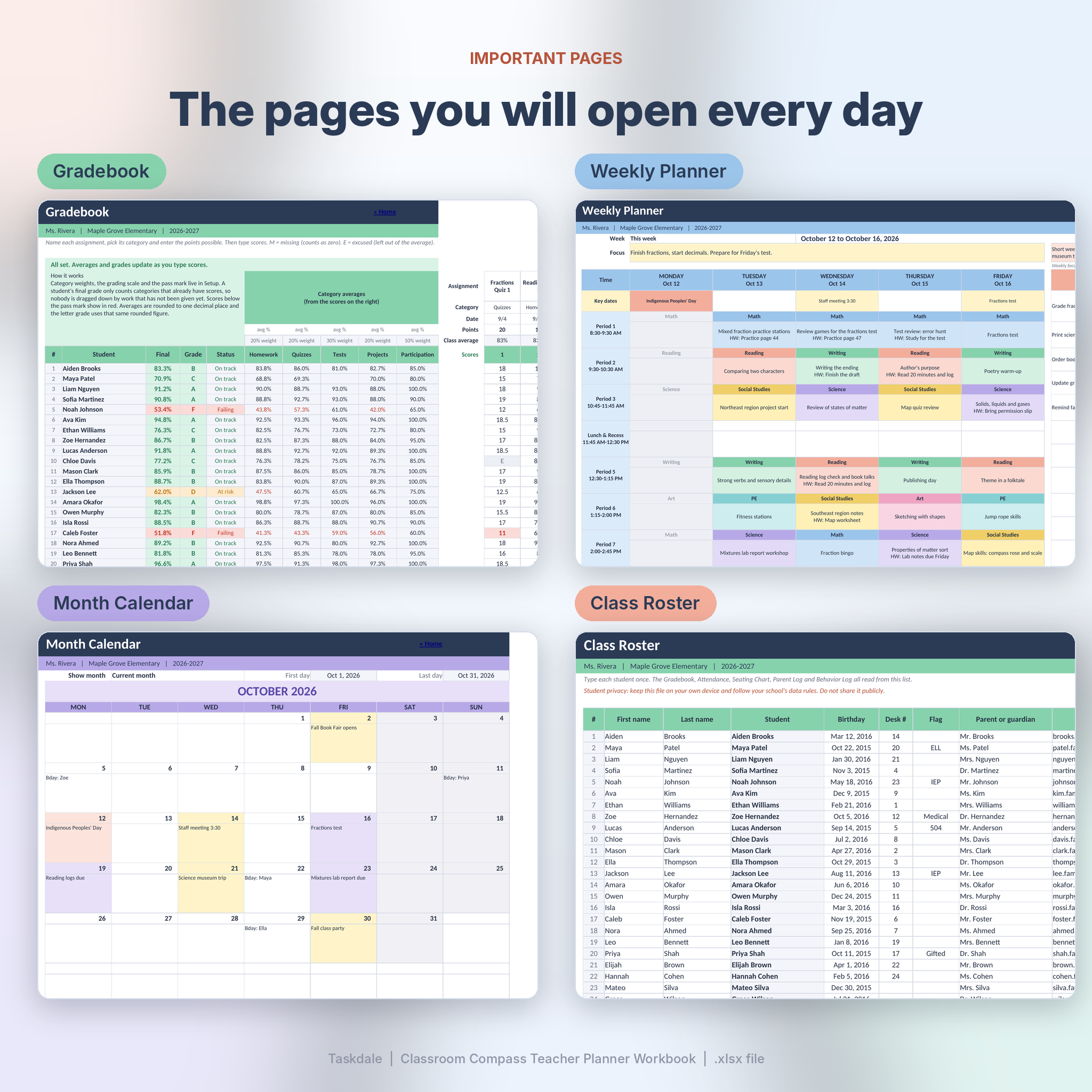 Classroom Compass Teacher Planner Workbook - Image 4
