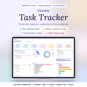 Clearday Task Tracker Spreadsheet