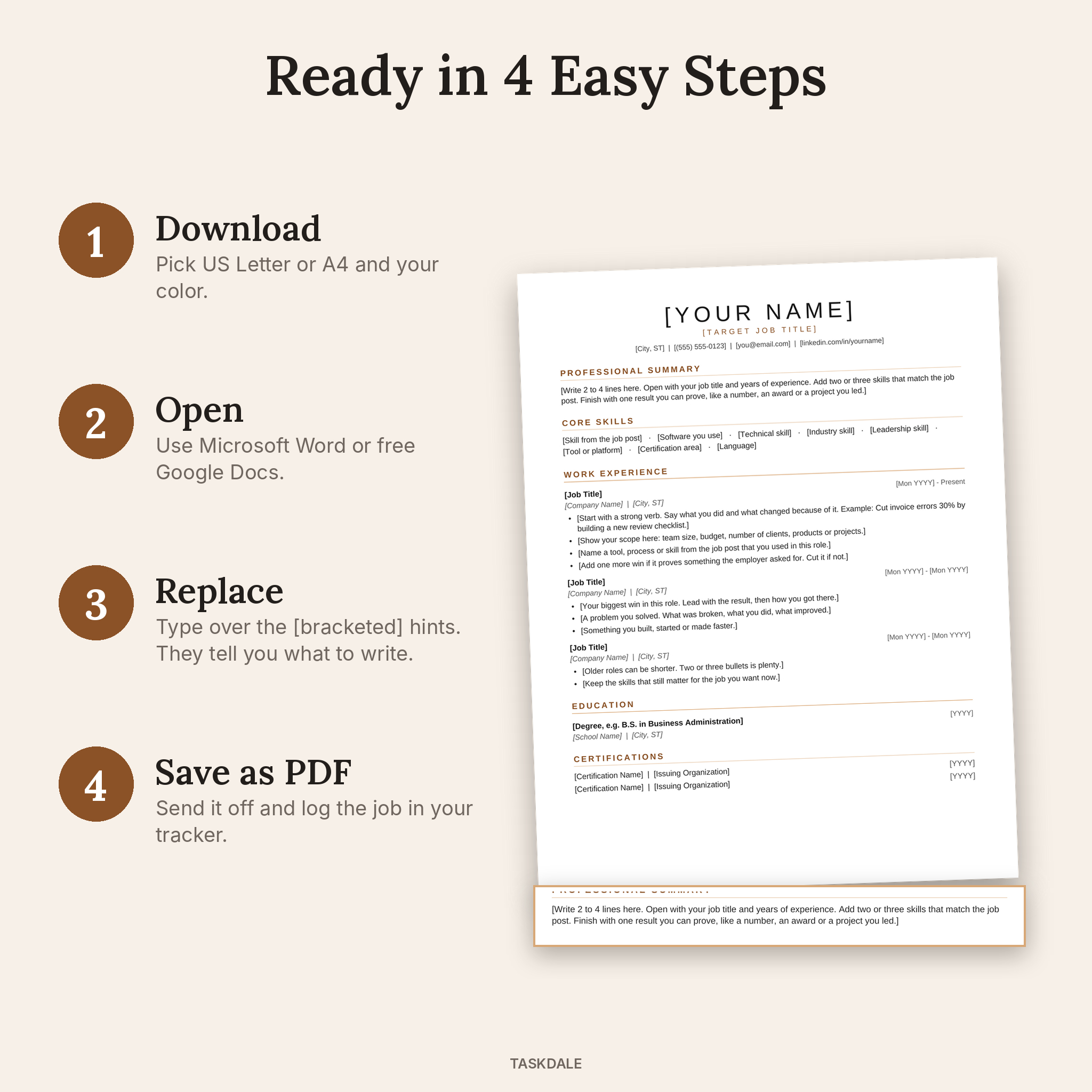 Essential ATS Resume Kit for Word and Google Docs, listing image 06