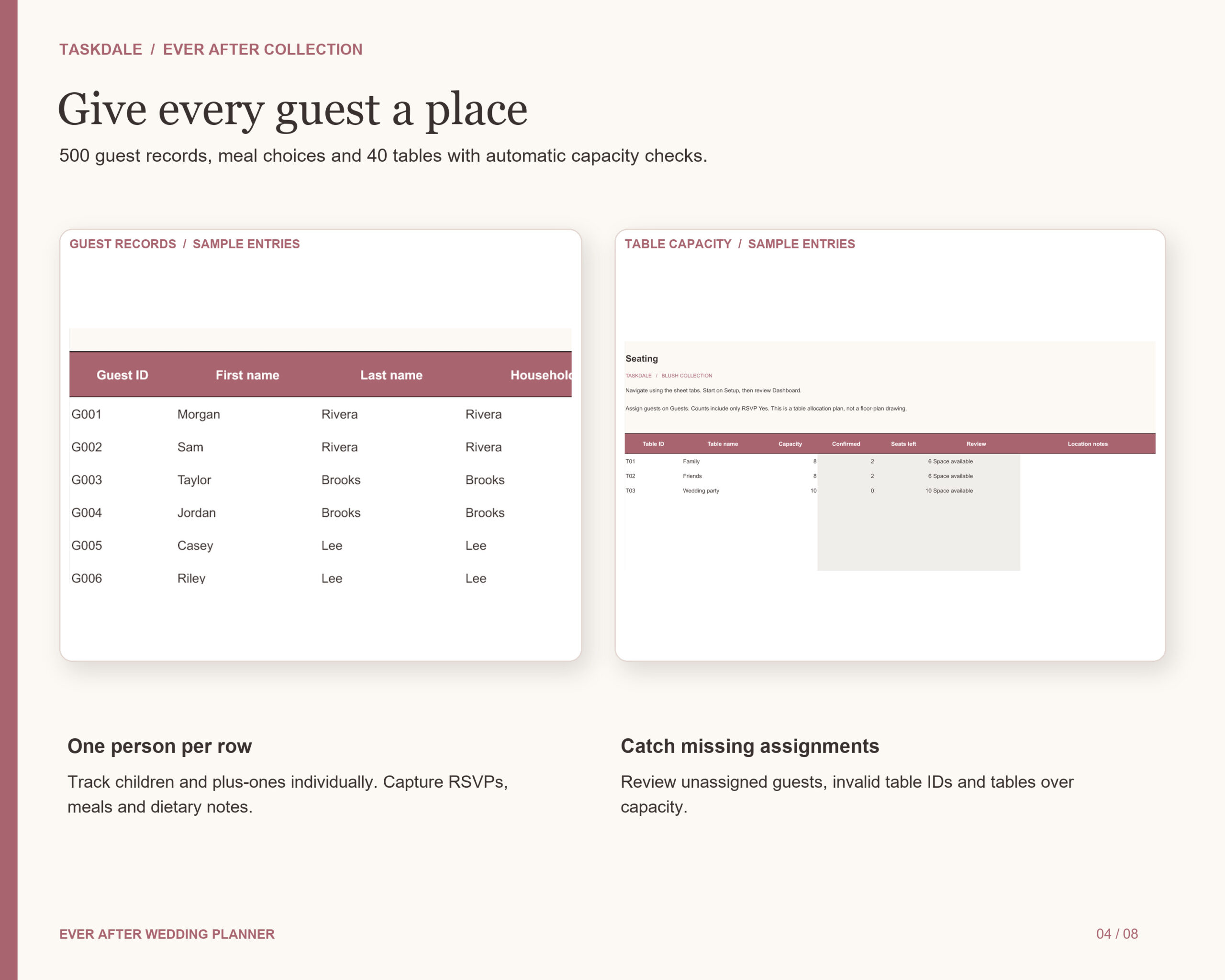 Ever After Wedding Planner Bundle – Budget, Guests, Seating - preview 4