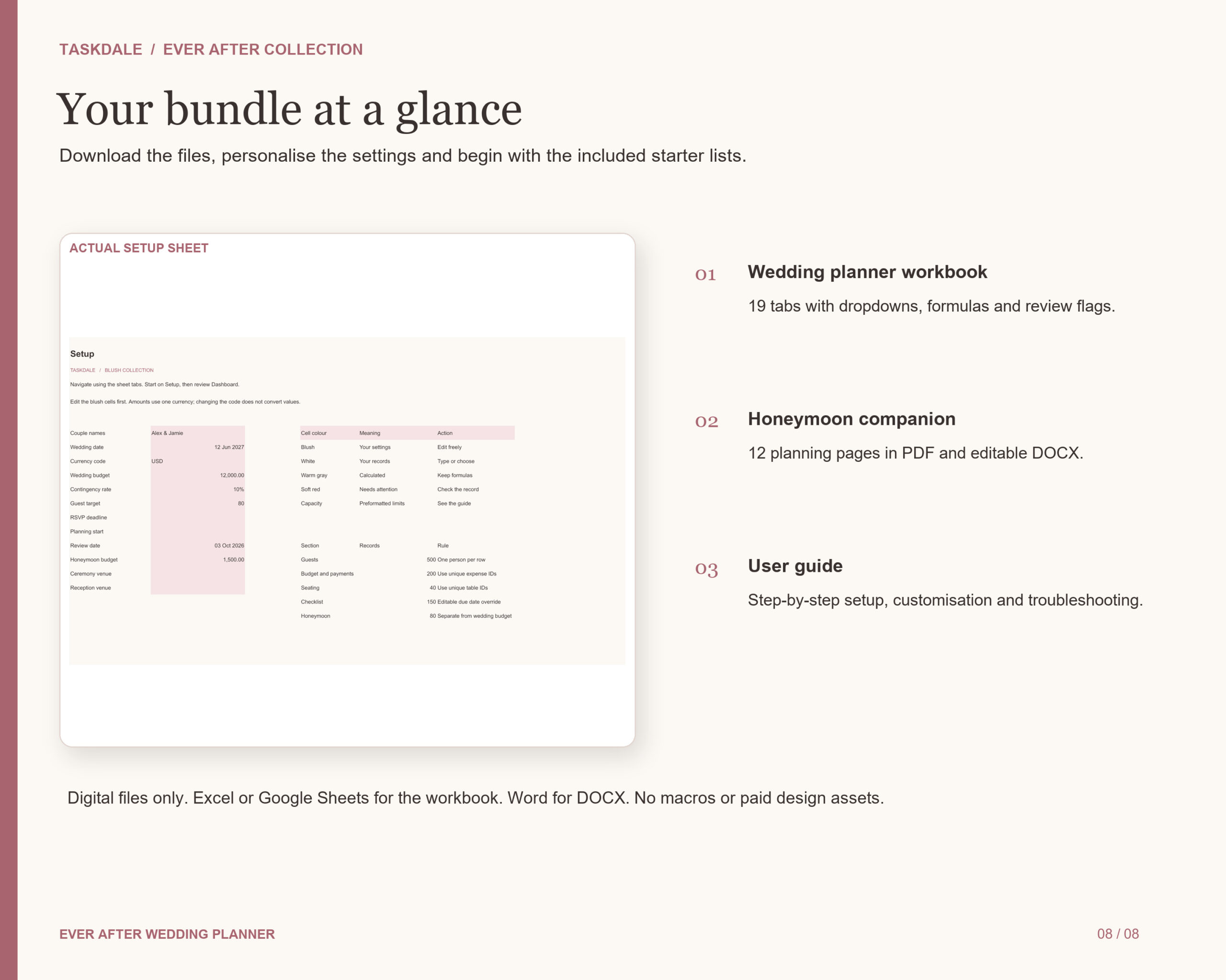 Ever After Wedding Planner Bundle – Budget, Guests, Seating - preview 8