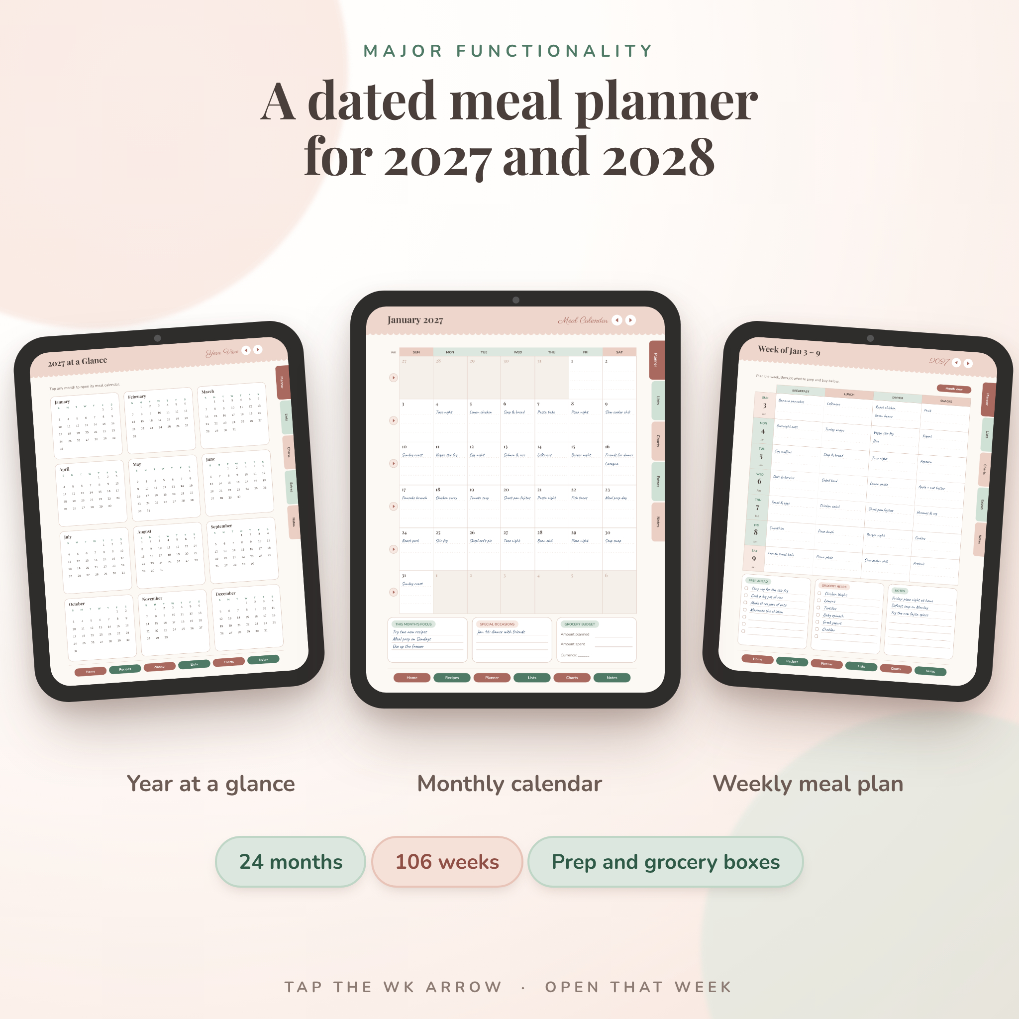 Hearthside Digital Recipe Book & Meal Planner | Hyperlinked PDF with 2027-2028 Dated Planner - Image 5