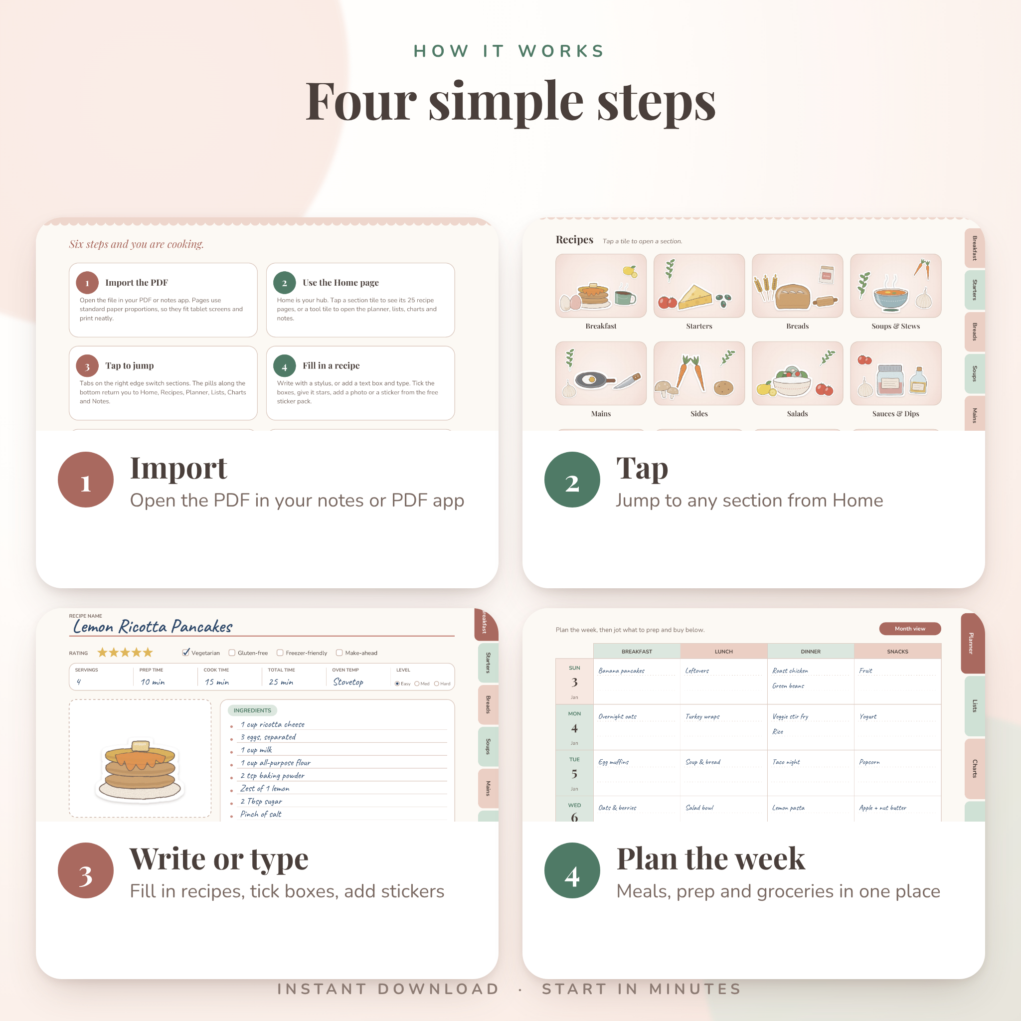 Hearthside Digital Recipe Book & Meal Planner | Hyperlinked PDF with 2027-2028 Dated Planner - Image 6