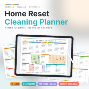 Home Reset Cleaning Planner