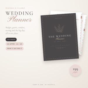 Ivory & Ash printable wedding planner 01