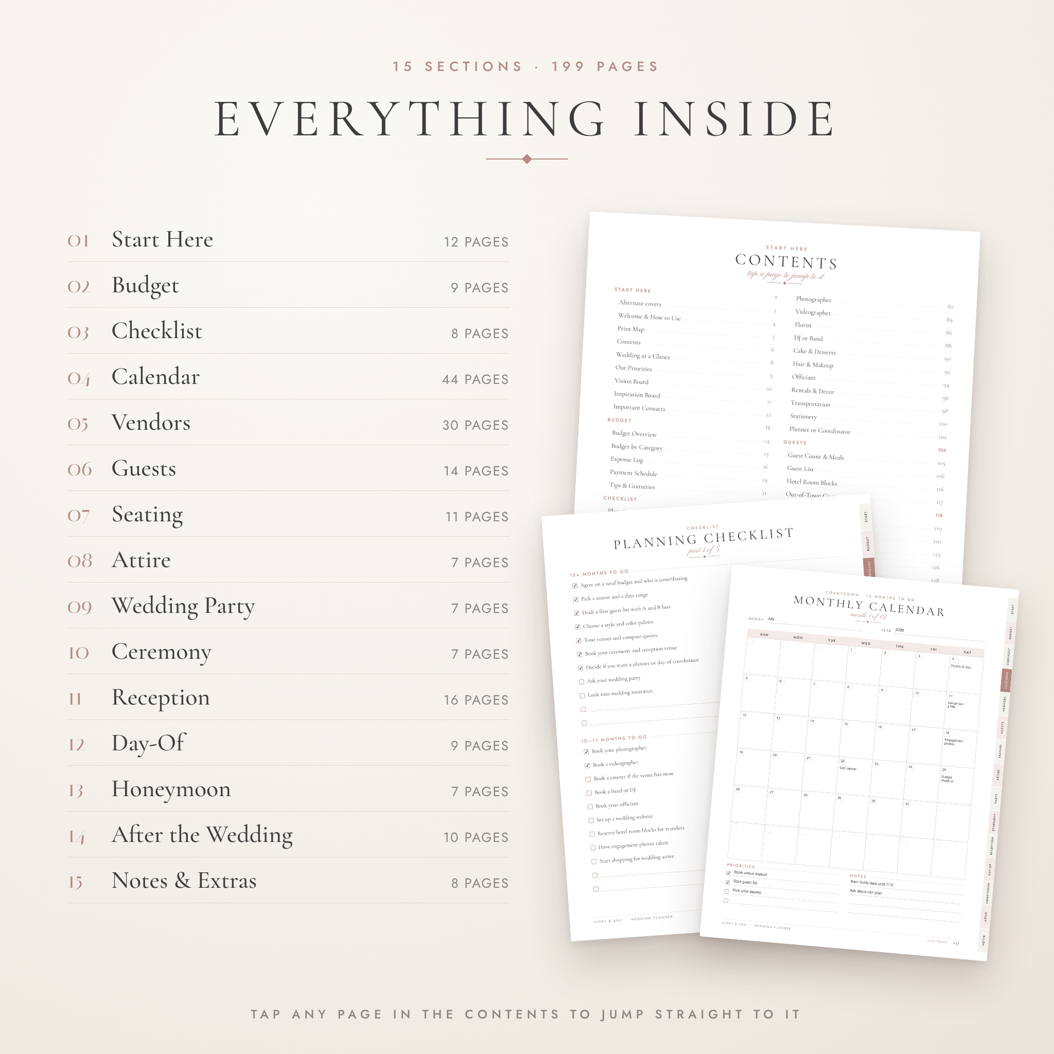 Ivory & Ash printable wedding planner 02