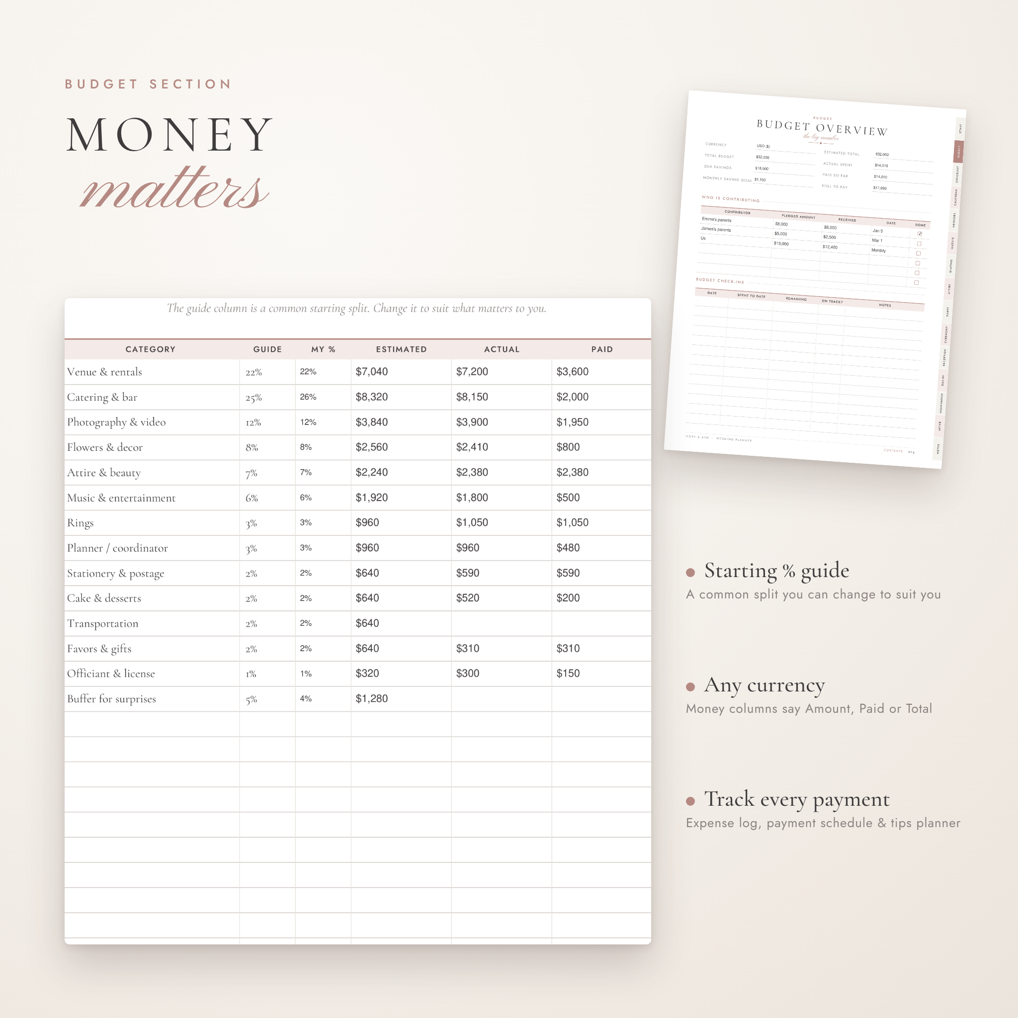 Ivory & Ash printable wedding planner 04