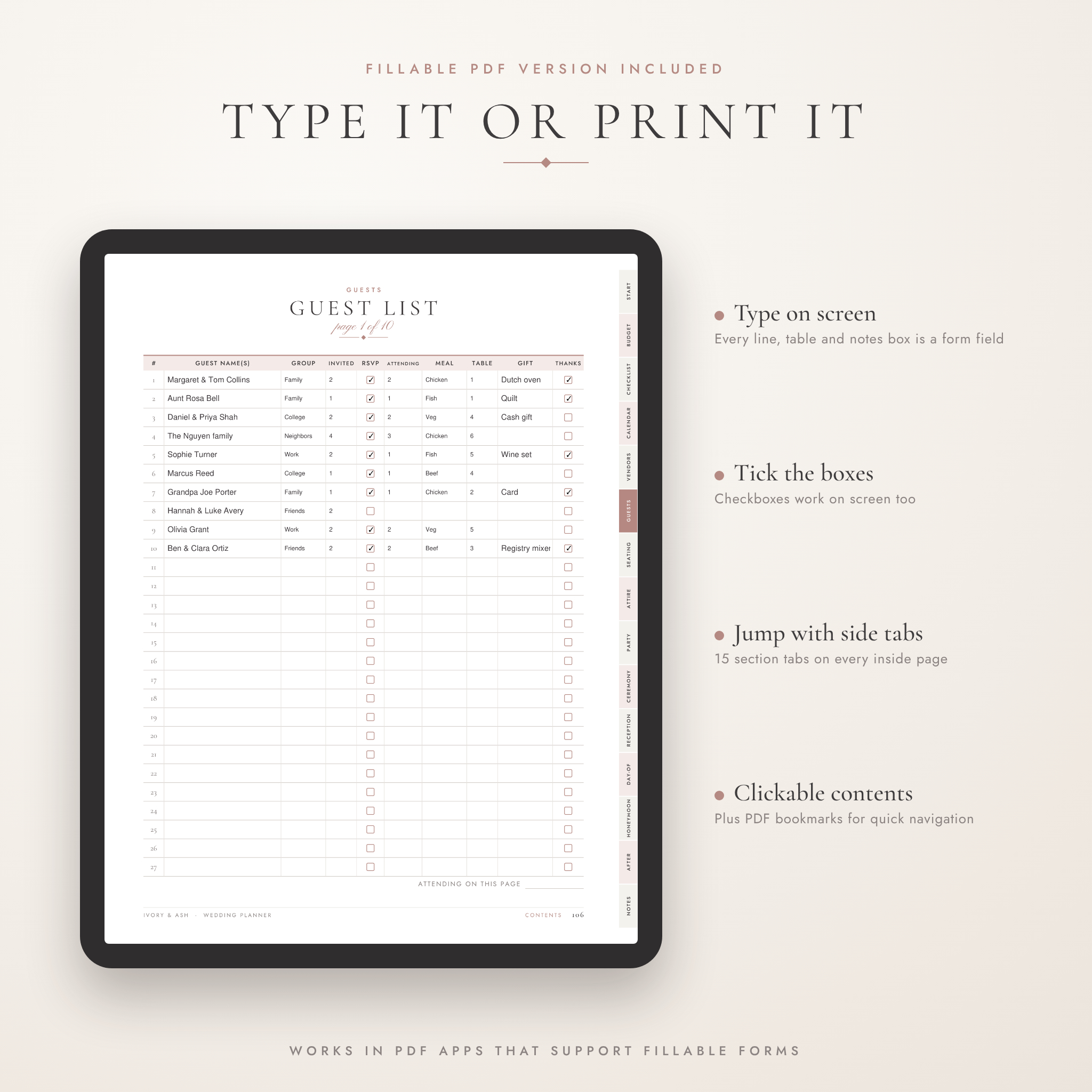 Ivory & Ash printable wedding planner 05