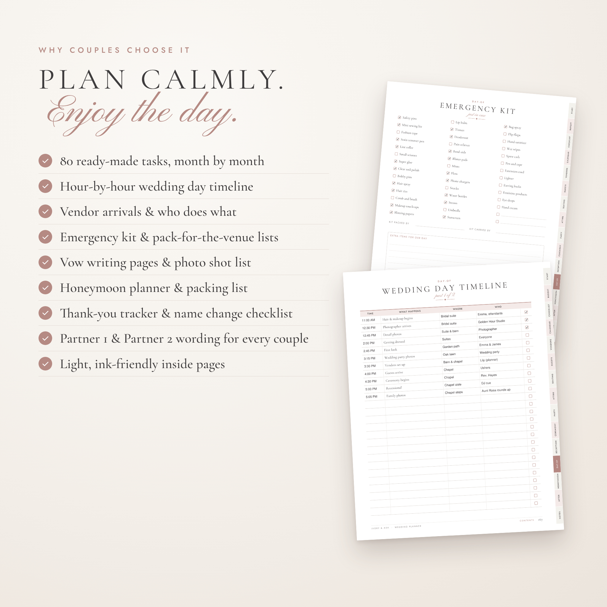 Ivory & Ash printable wedding planner 08
