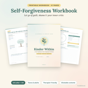 Kinder Within Self-Forgiveness Workbook printable pages 1