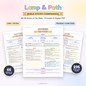 Lamp & Path Bible Study Companion printable Bible study guide for all 66 books of the Bible