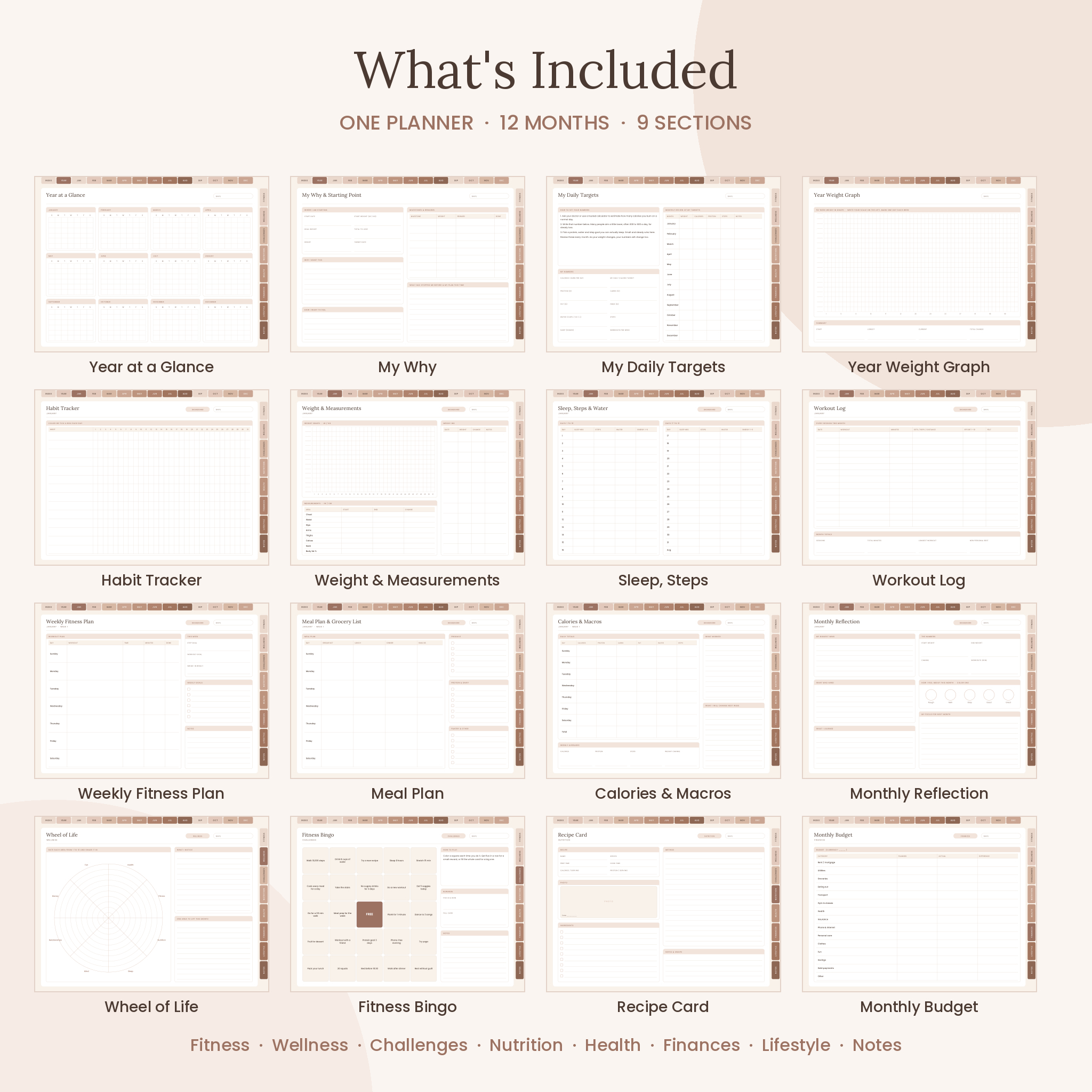 Lighter Days Digital Weight Loss Planner | Undated Hyperlinked Fitness, Meal & Calorie Tracker | GoodNotes, Notability, iPad, Android & Printable - Image 3