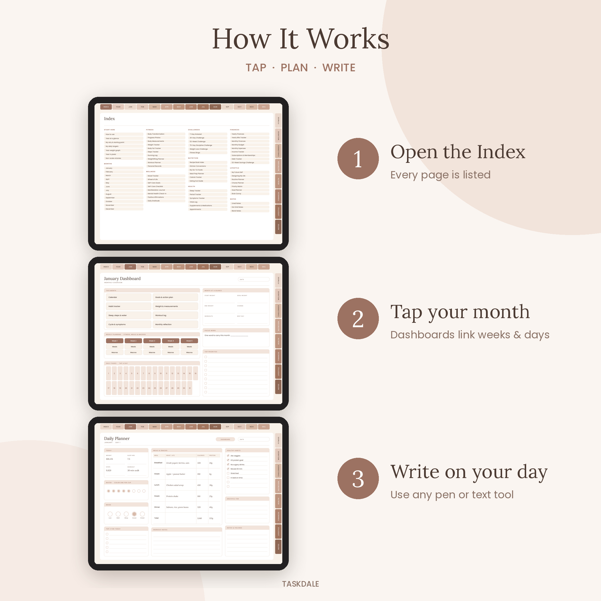 Lighter Days Digital Weight Loss Planner | Undated Hyperlinked Fitness, Meal & Calorie Tracker | GoodNotes, Notability, iPad, Android & Printable - Image 6