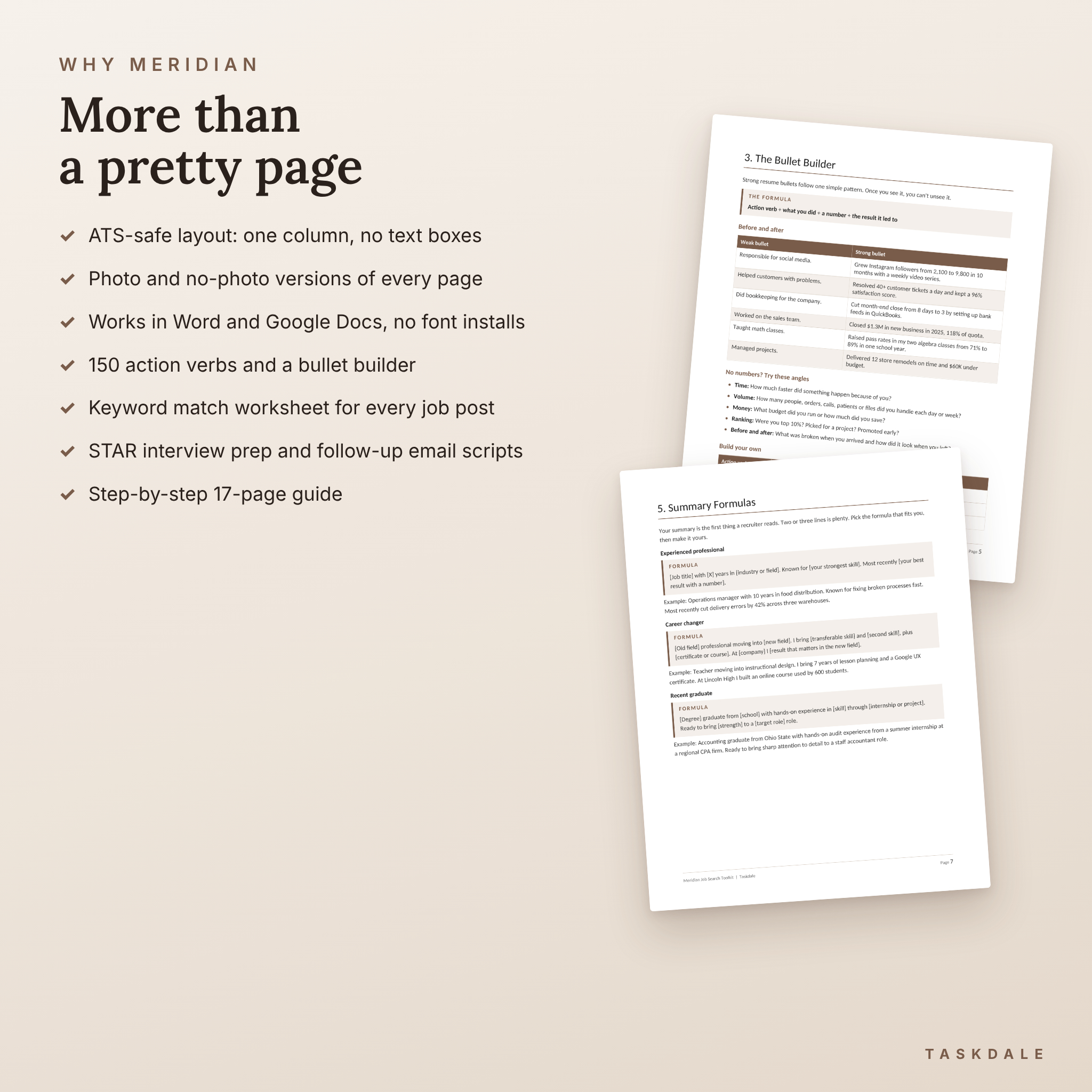 Job search toolkit and benefits of the Meridian resume kit