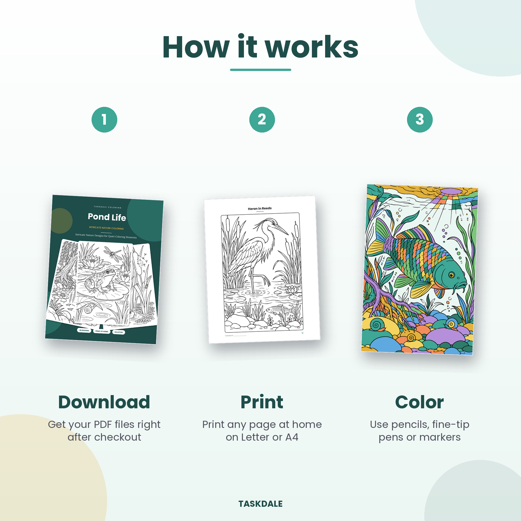 Pond Life coloring book ideas for how to use it