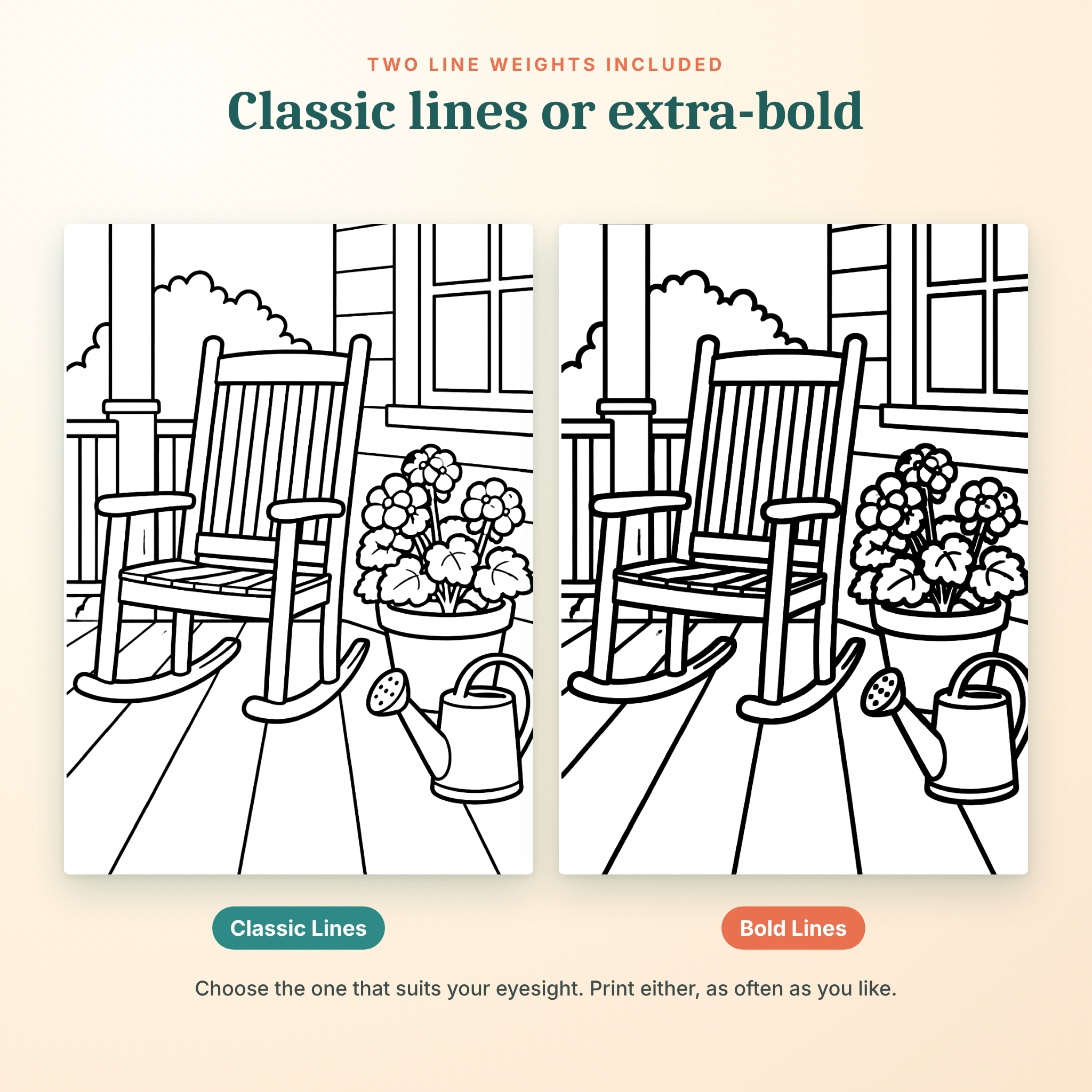 Classic vs bold line editions