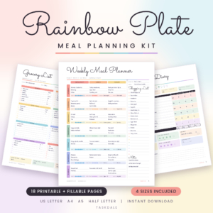Rainbow Plate Meal Planning Kit