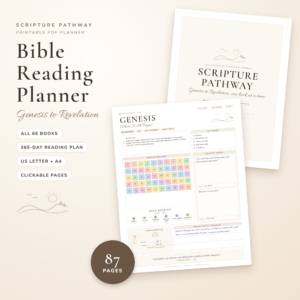 Scripture Pathway Bible Reading Planner printable pages