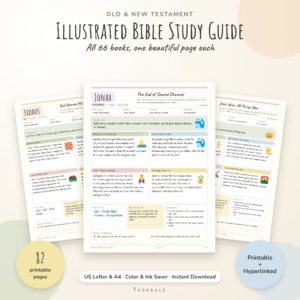 Scripture Snapshots illustrated Bible study guide printable for all 66 books