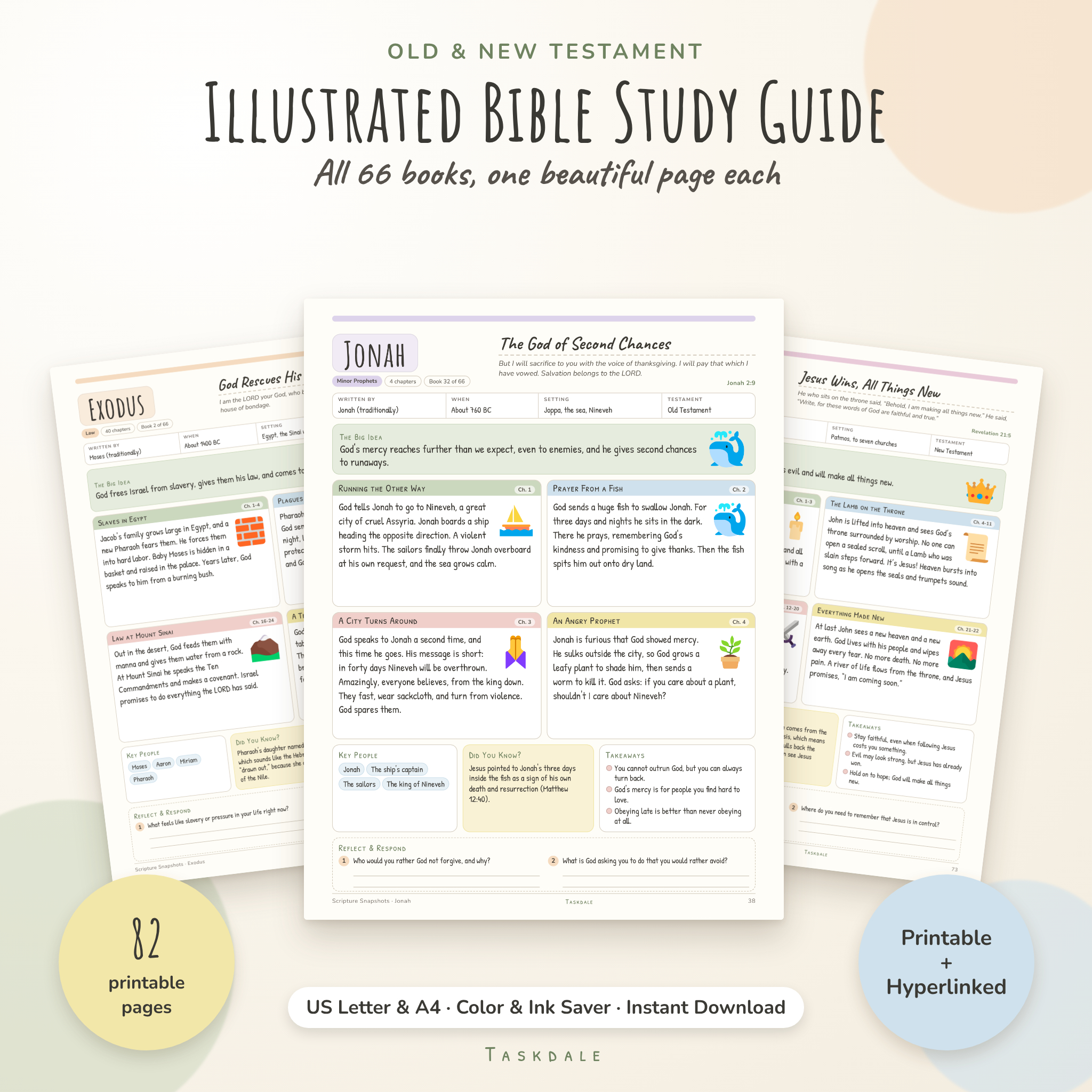 Scripture Snapshots illustrated Bible study guide printable for all 66 books