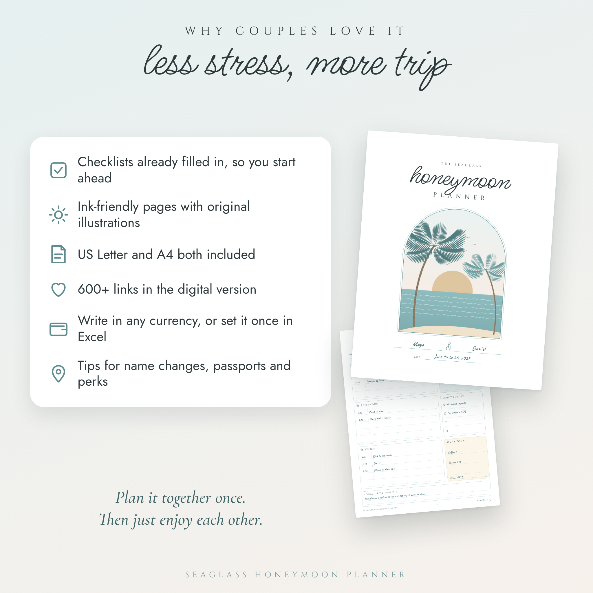 Benefits of the Seaglass Honeymoon Planner