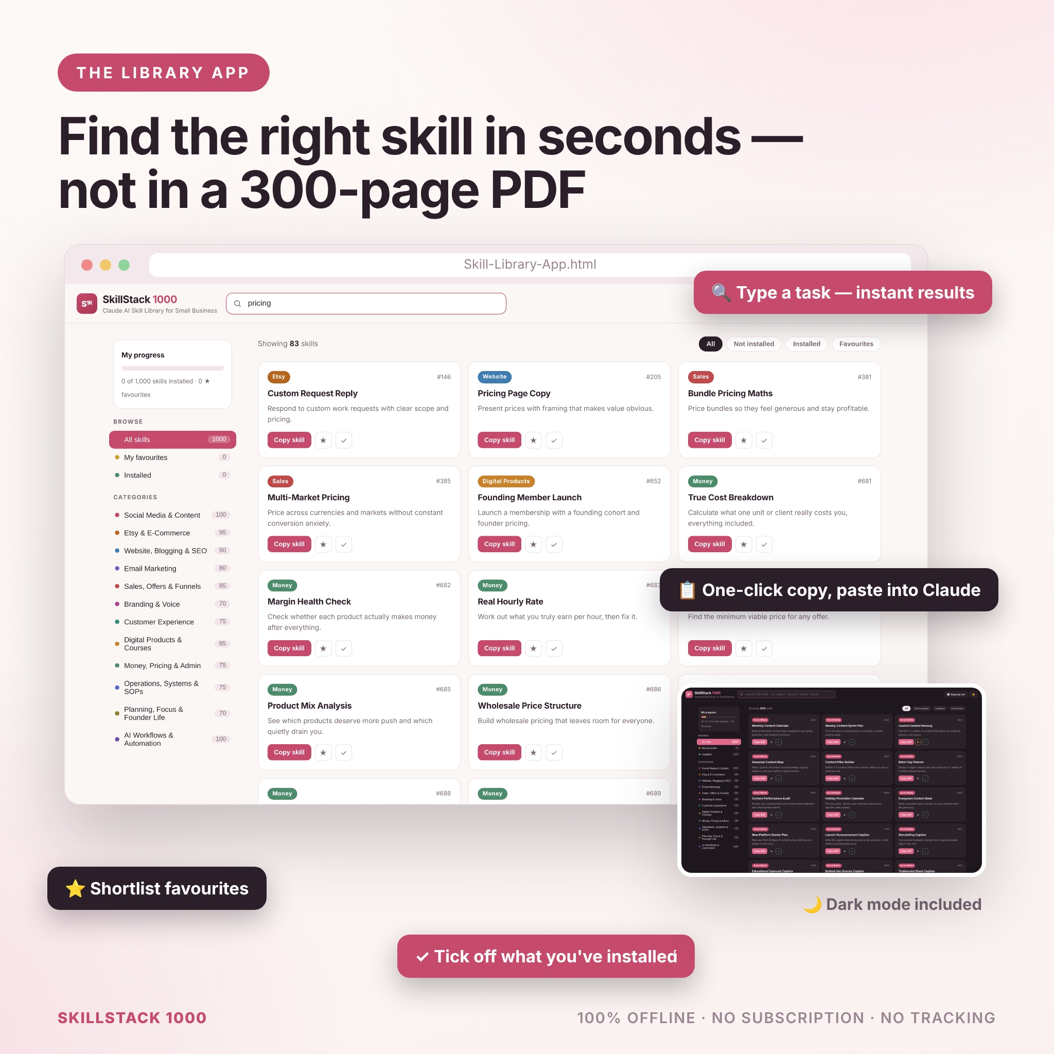 1000 Claude AI Skills for Small Business - preview 3