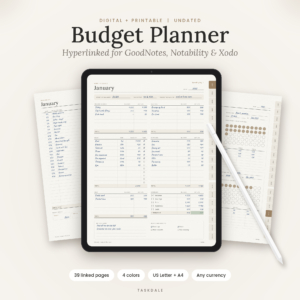 Steady Budget Planner digital budget planner on iPad with printable pages