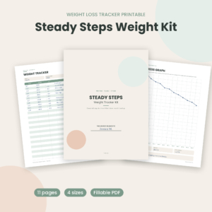 Steady Steps weight loss tracker printable kit