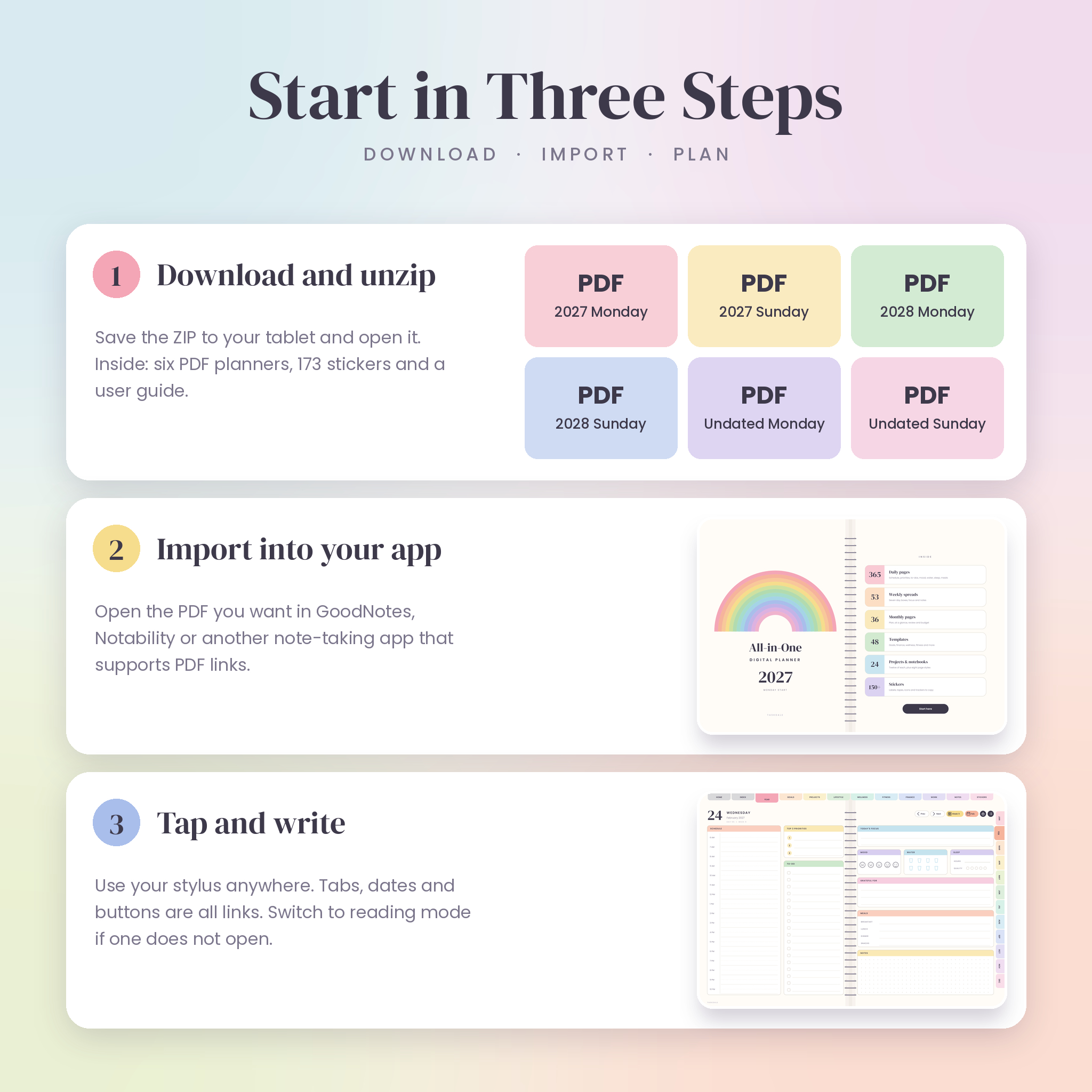 Taskdale All-in-One Digital Planner 2027, 2028 and Undated - preview 6