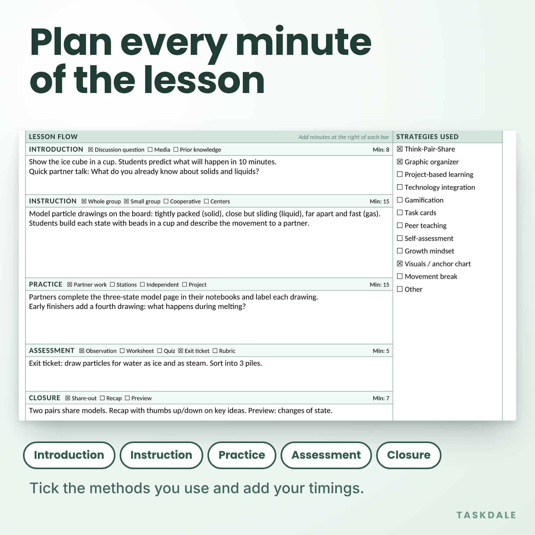 Teacher's Compass Editable Lesson Plan Template Pack | 5 One-Page Teacher Planners (Word + PDF, US Letter & A4) - Image 5