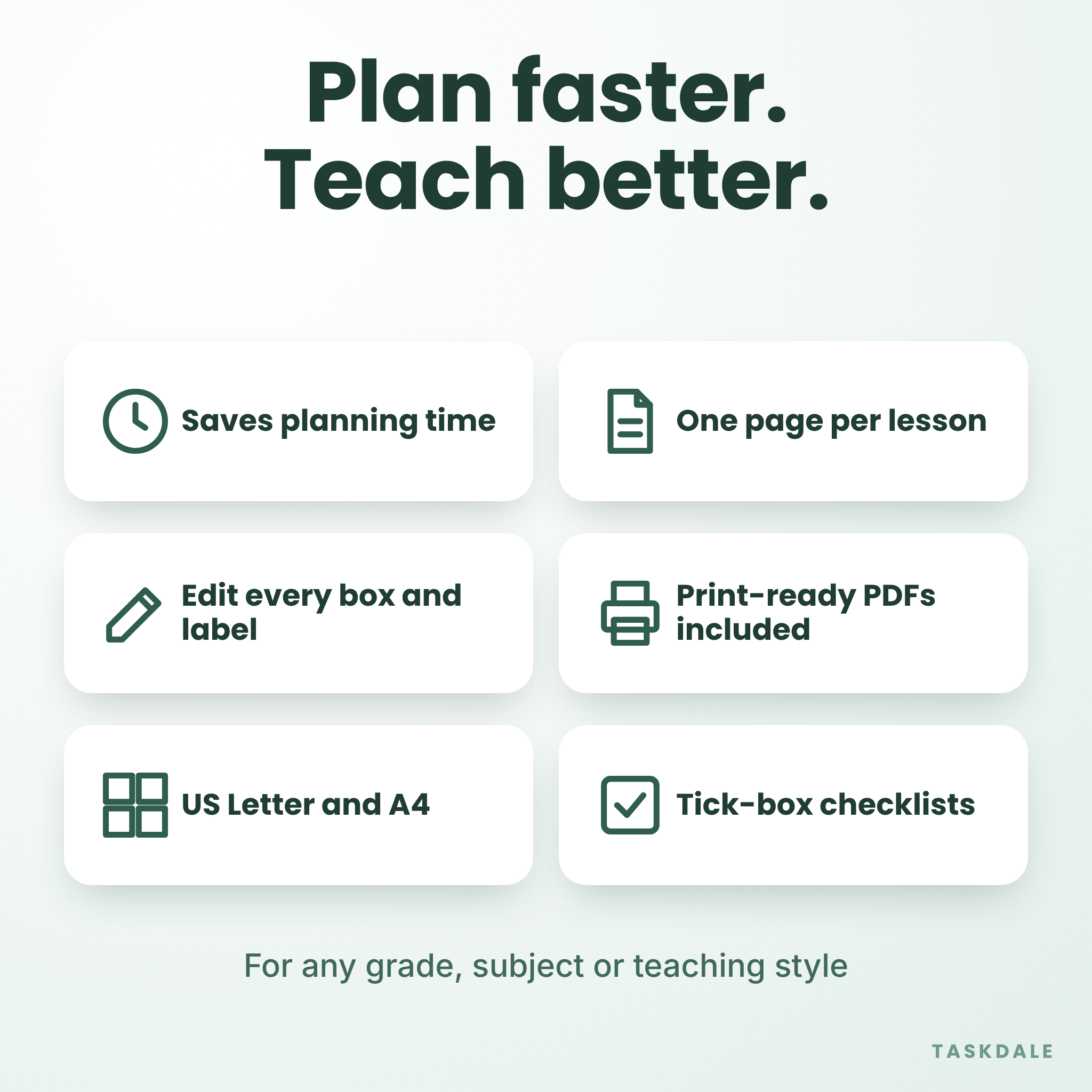 Teacher's Compass Editable Lesson Plan Template Pack | 5 One-Page Teacher Planners (Word + PDF, US Letter & A4) - Image 8
