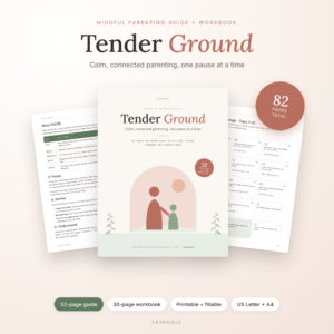 Tender Ground mindful parenting guide and workbook cover with 82 pages total