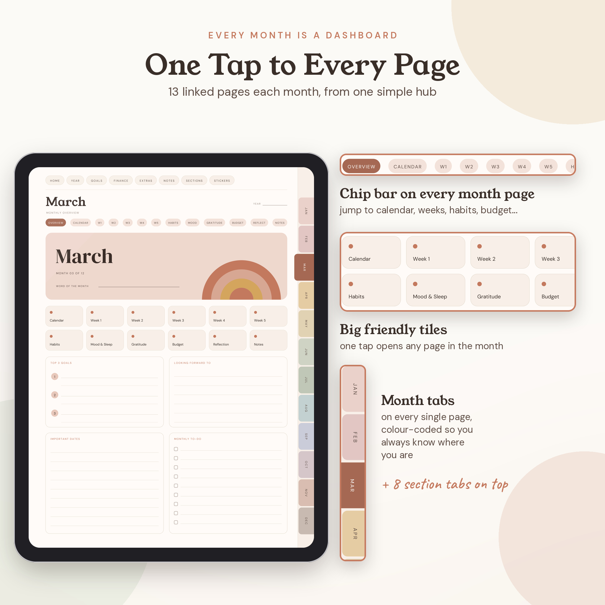 Terra Undated Digital Planner for GoodNotes and Notability - preview 3