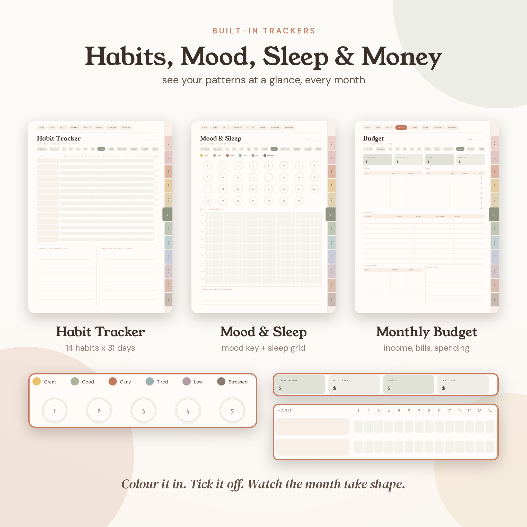 Terra Undated Digital Planner for GoodNotes and Notability - preview 5