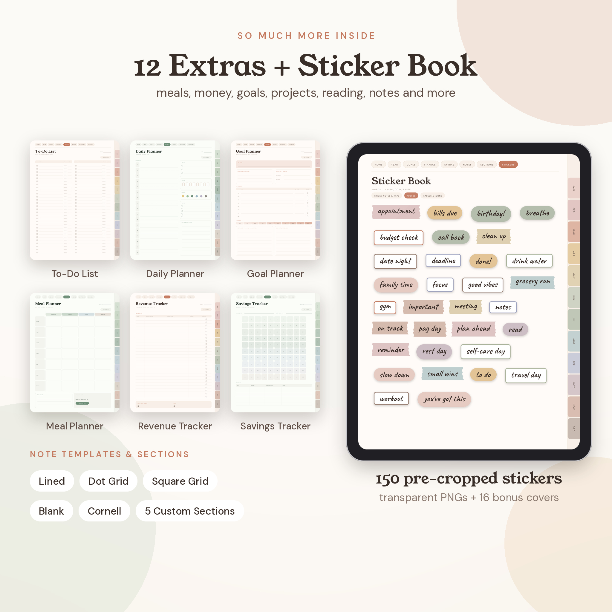Terra Undated Digital Planner for GoodNotes and Notability - preview 7