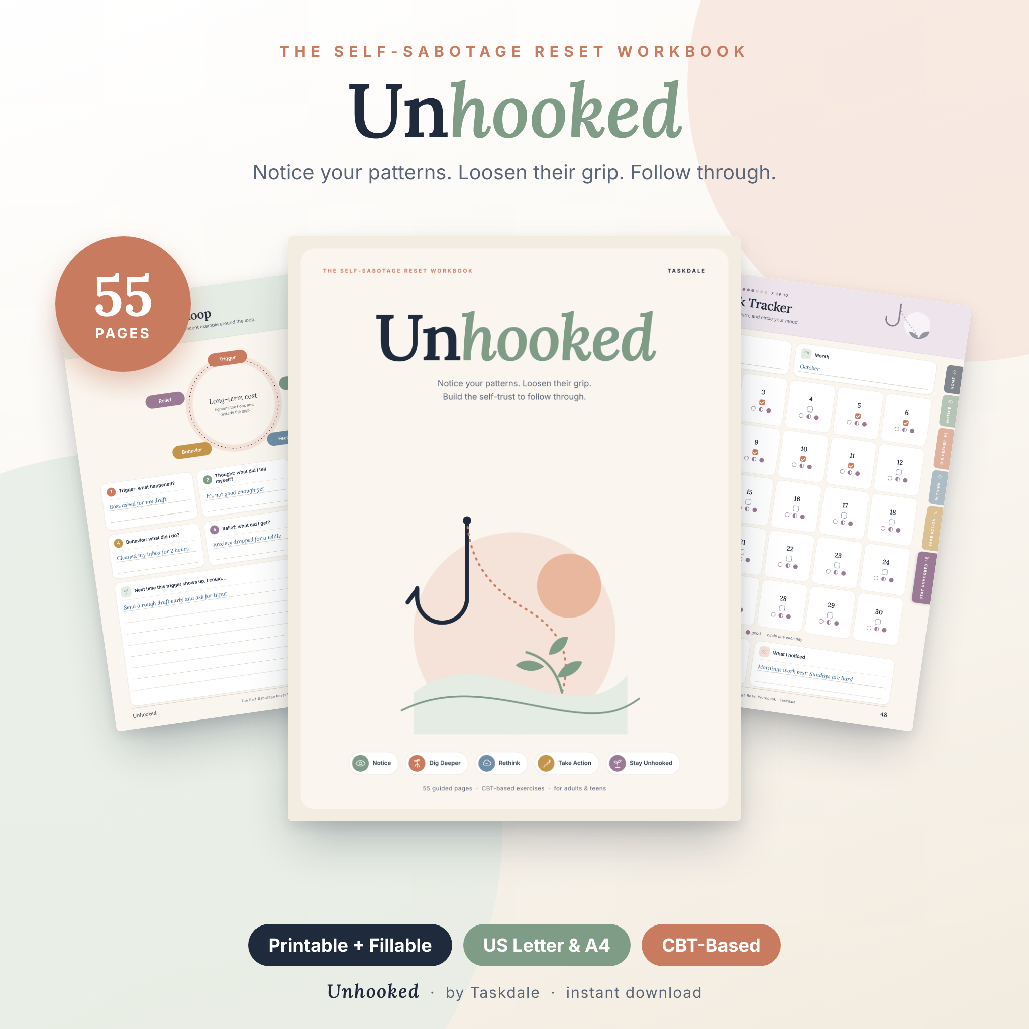 Unhooked self-sabotage workbook by Taskdale