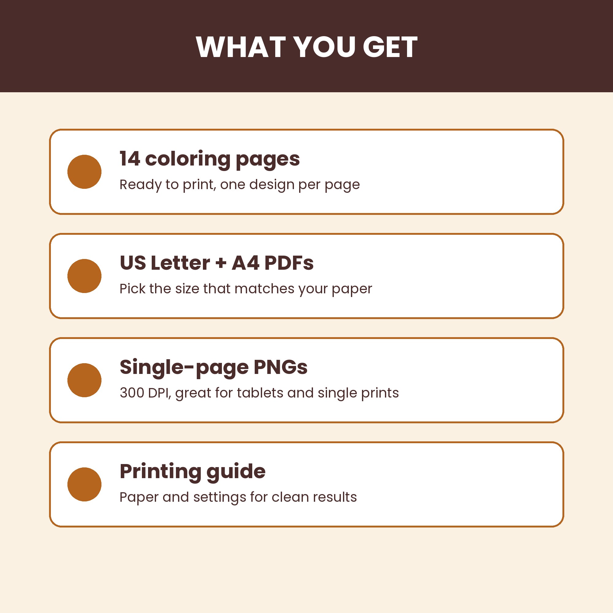 What you get with the Golden Days printable coloring book